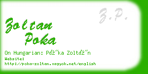 zoltan poka business card